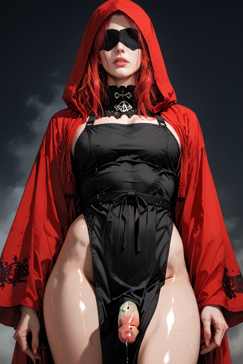 Massive Dick, Red Hood, Detailed Penis Porno IA Gay