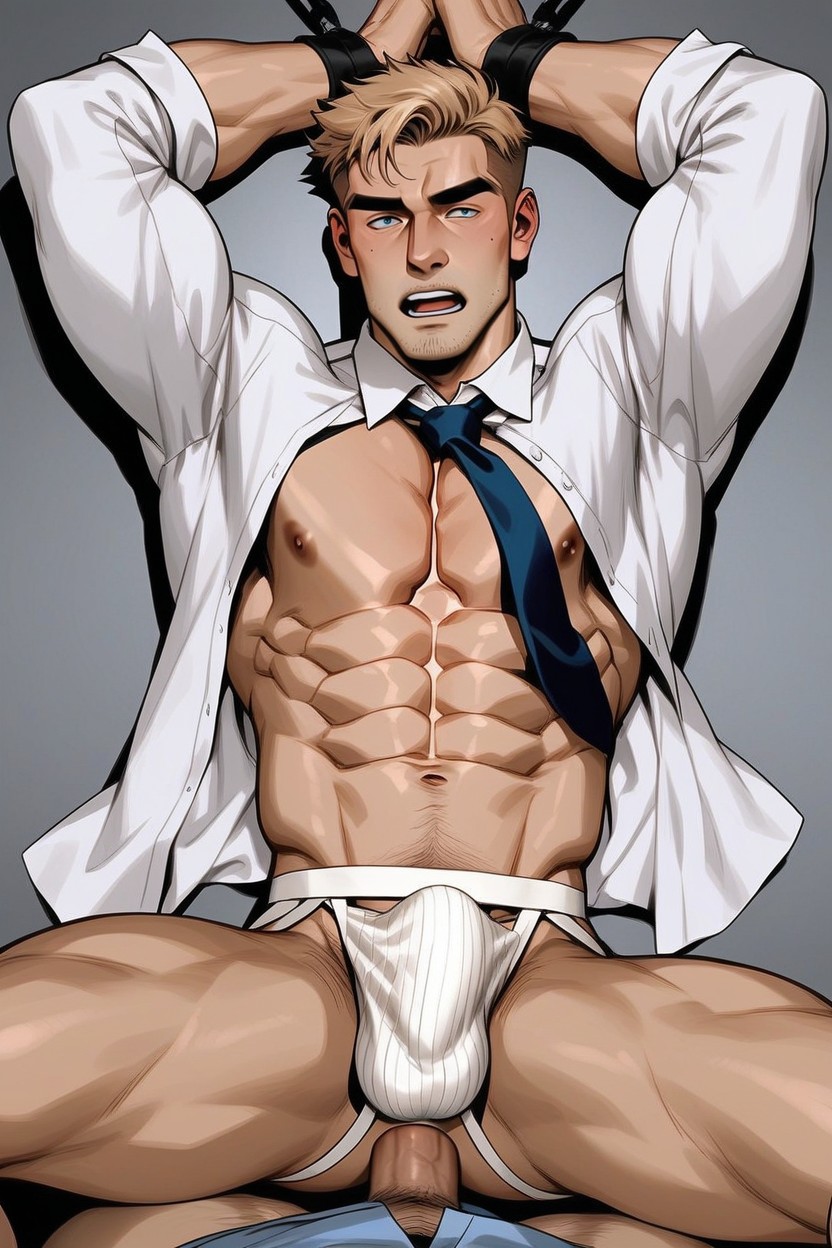 White Man, Blue Eyes, Scandinavian AI Gay Porn
