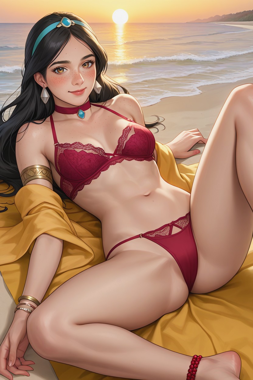 Ankle Bracelets, Belly Bracelet, Choker AI Porn