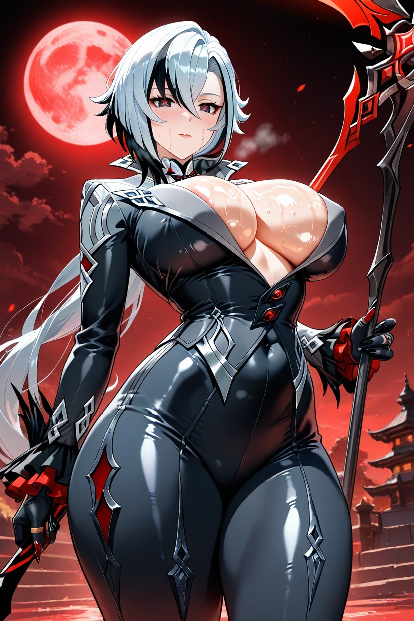 Busty, Fit Body, Erect Nipples Hentai AI Porn