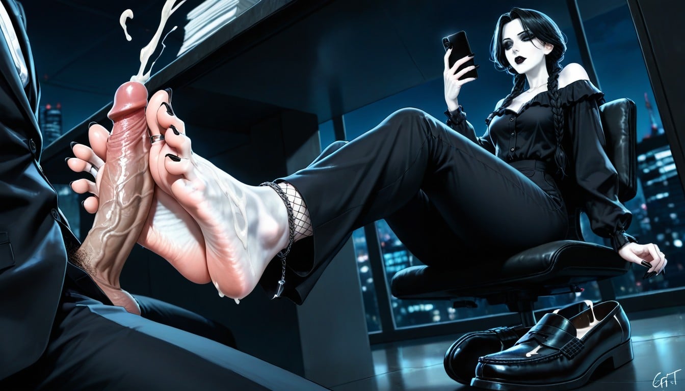 Pov Footjob, Long Claw Toenails, Skinny Hentai AI Porn