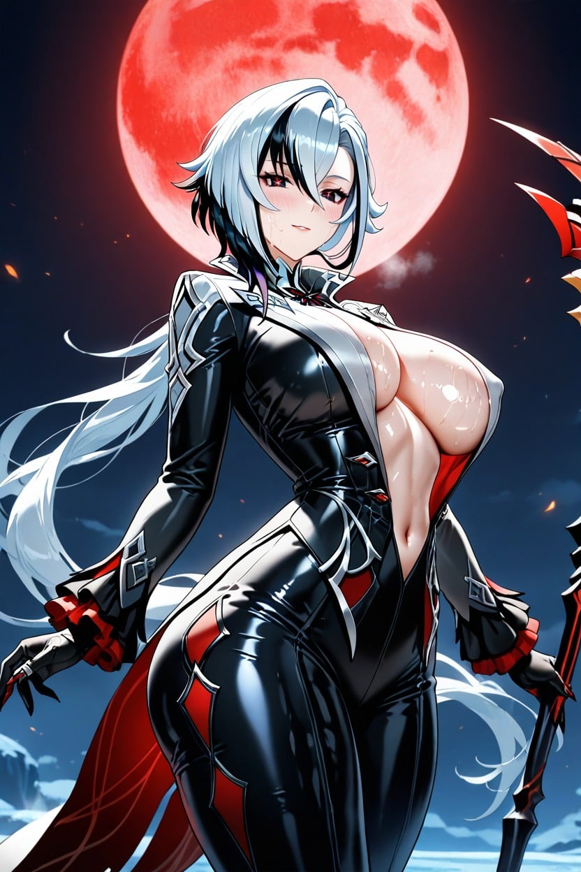 Night, Busty, Back Arching Hentai AI Porn