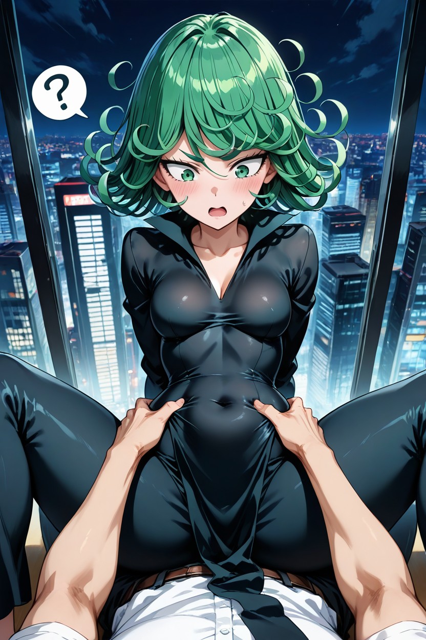 Body, Scrawny, Night City On Background AI Porn
