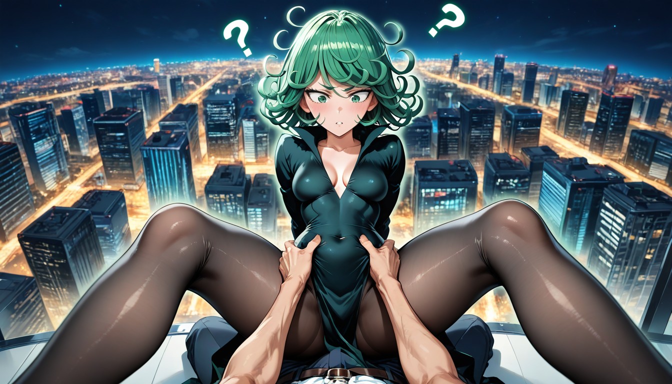 Tatsumaki Outfit, Anime Style, Shy AI Porn