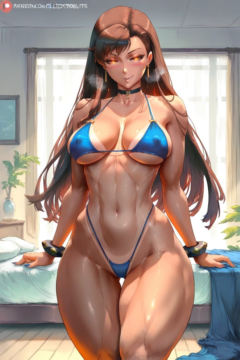 Fake Breasts, Bikini, Golden Hour Hentai AI Porn