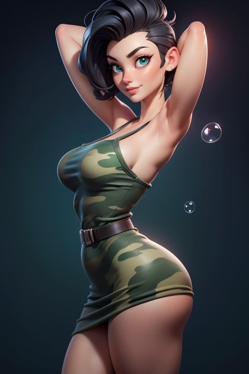 Gi Joe Beautiful Gorgeous Face, Blue Eyes, Correct Body Proportions Hentai AI Porn