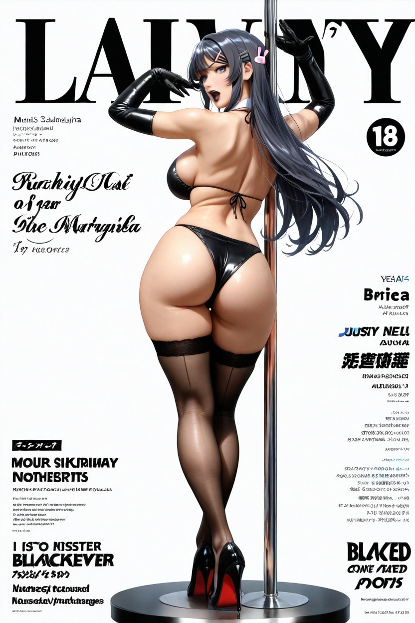 Big Tits, Model, Black Opera Long Gloves Hentai AI Porn