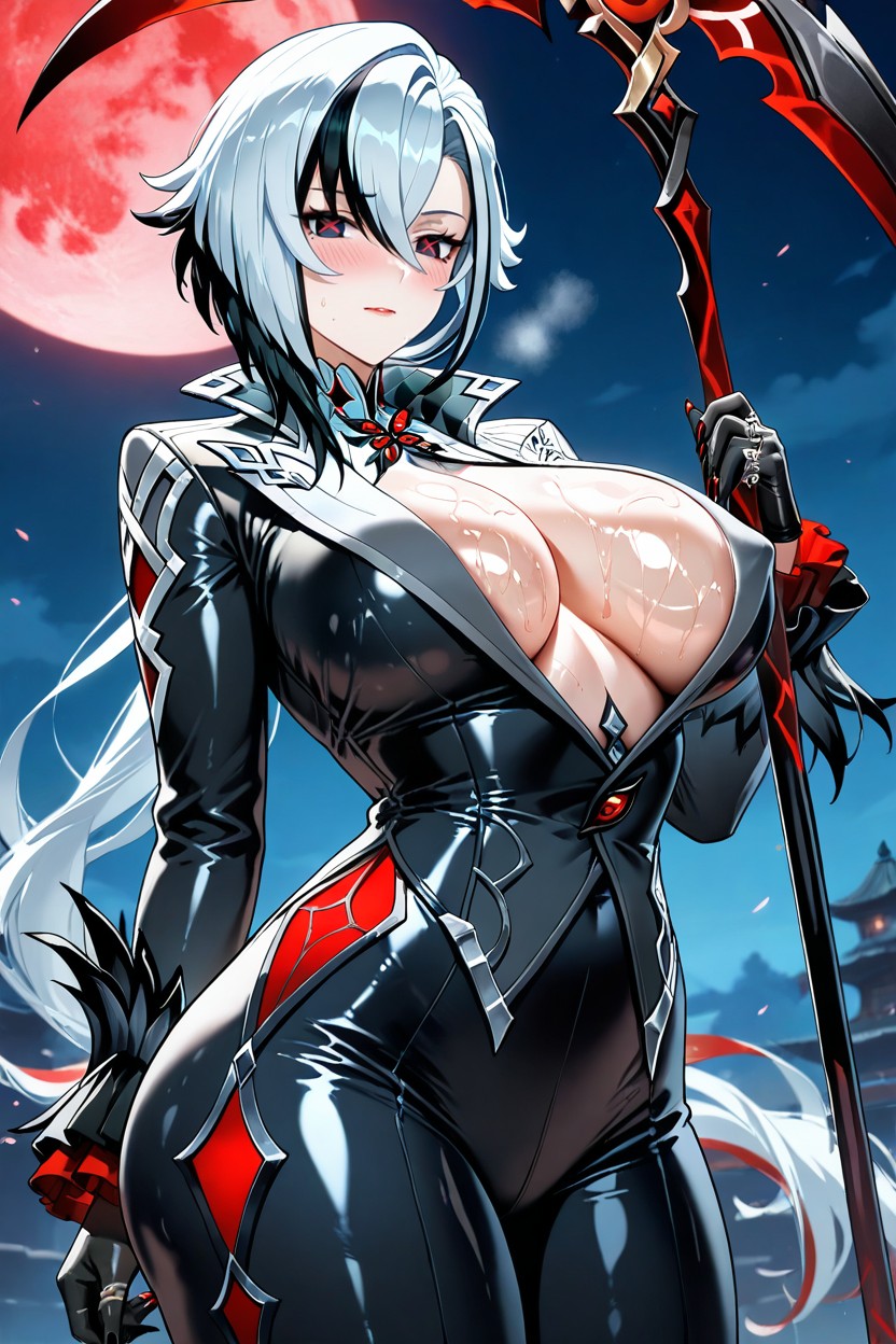 Blue Hair, Wide Hips, Perfect Skin Hentai AI Porn