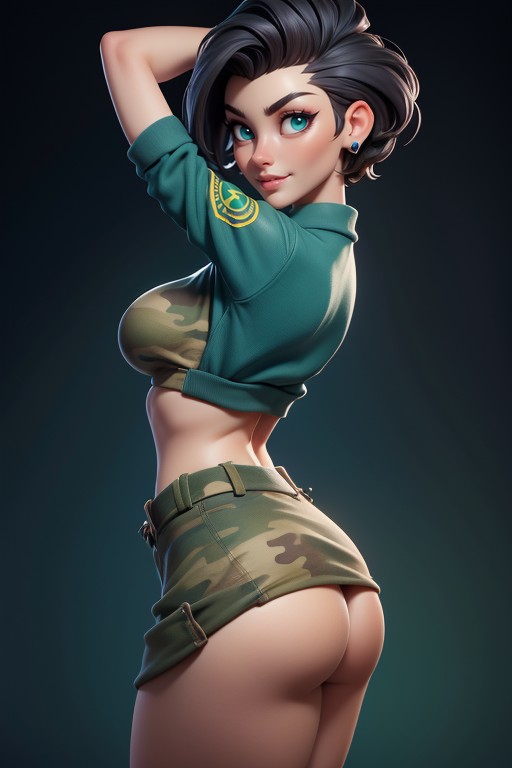 Arms Up, 25+, Strapless Top Hentai AI Porn