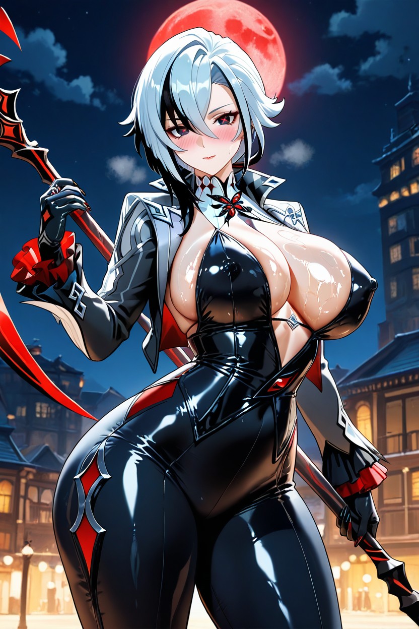 Night, Arched Back, Stunning Woman Hentai AI Porn