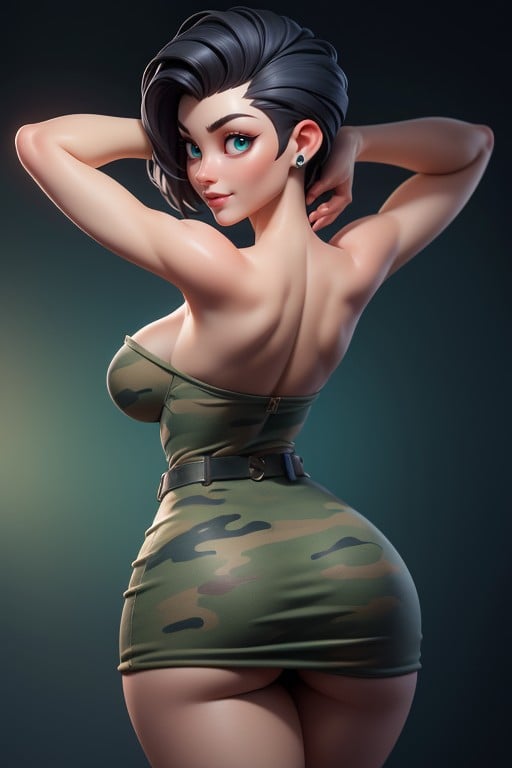 25+, Arms Up, Thick And Curvy Body Hentai AI Porn