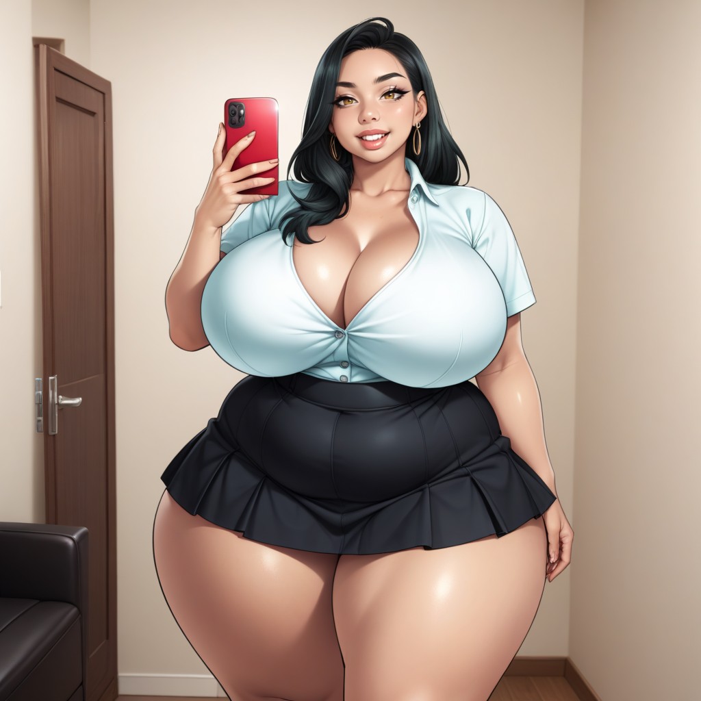 Standing Eating Snacks At The Office, Thick Wide Hips, 18+ Porno BBW IA