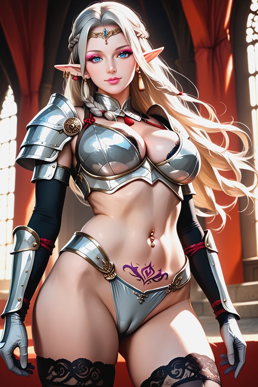 Looking At Viewer, Wind In Hair, Natural Breast Hentai AI Porn