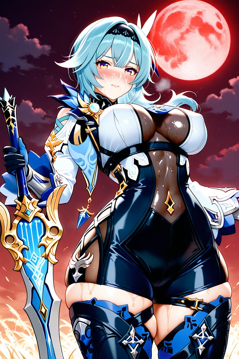 Arched Back, Original Suit, Oiled Skin Hentai AI Porn