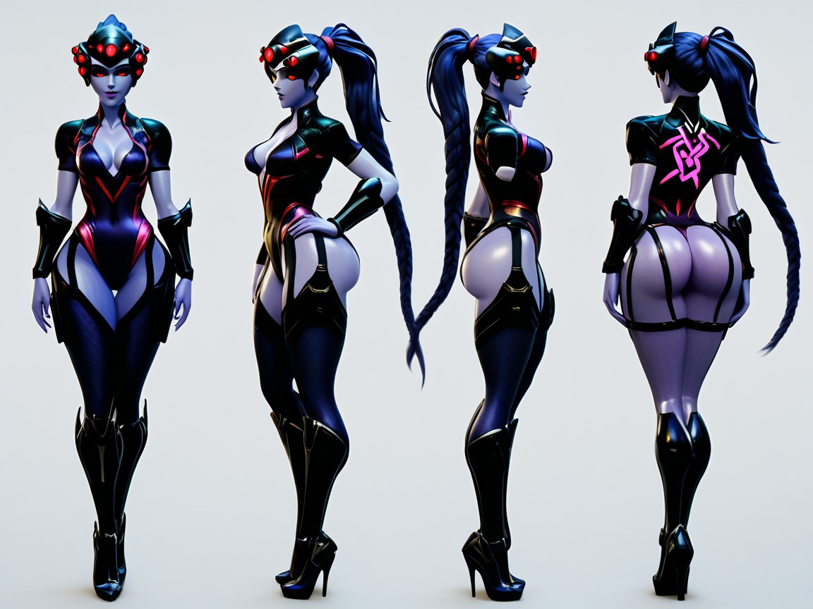Deep Cleavage, Highly Detailed, Her Eyes Are Filled With Spirals Of Blue And Pink Hentai AI Porn