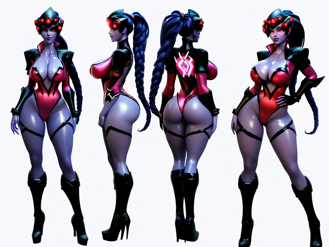 Dumb Bimbo, Large Cartoonish Eyes, Sculpted Abs Hentai AI Porn