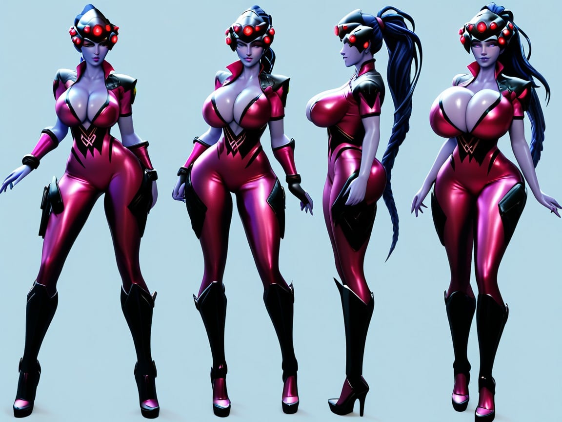 Colossal Breast, Blue Skin, Heart Eyes Hentai AI Porn