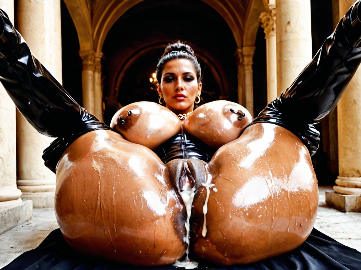 Long Legs, Ultra Realistic, Cleavage Bulging Out Of Corset Porno IA
