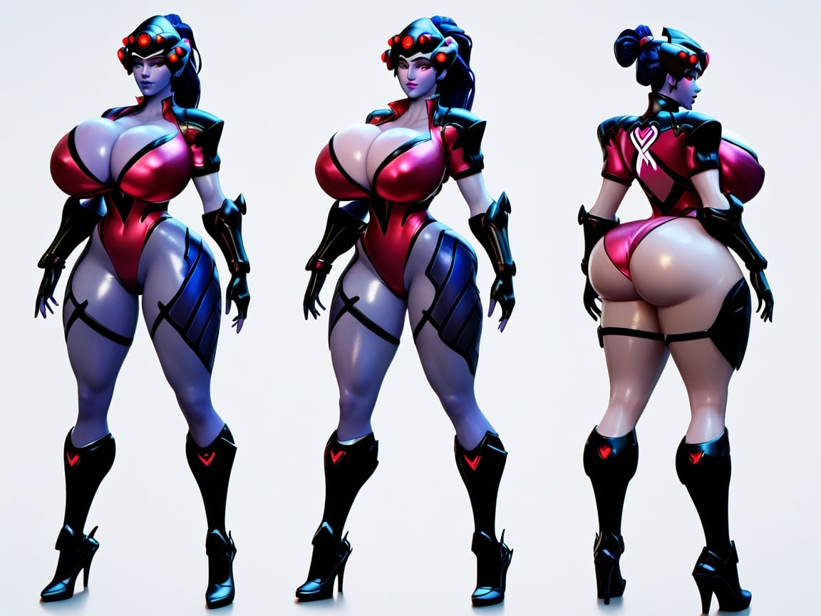 A Glowing Giant Heart In Her Eyes, Detailed Face And Eyes On Female, Bubble Butt Hentai AI Porn
