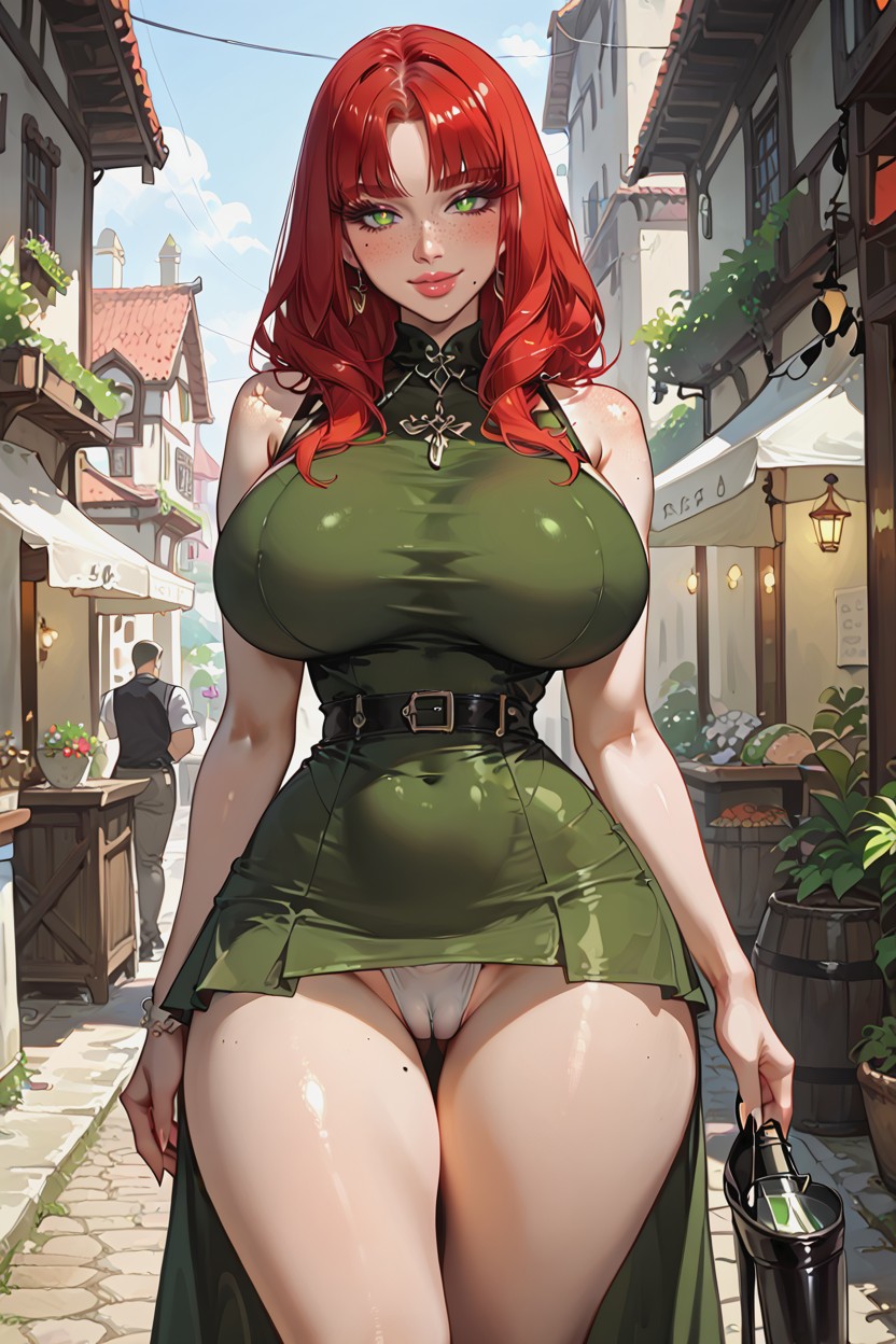 Thigh Gap, Long Black Eye Lashes, Gigantic Perfect Boobs Hentai AI Porn
