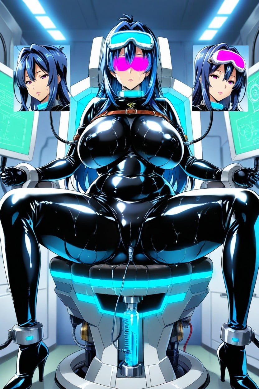 25+, Sitting Sci-fi Mind Control Brainwash Metallic Chair, Score__up Hentai AI Porn