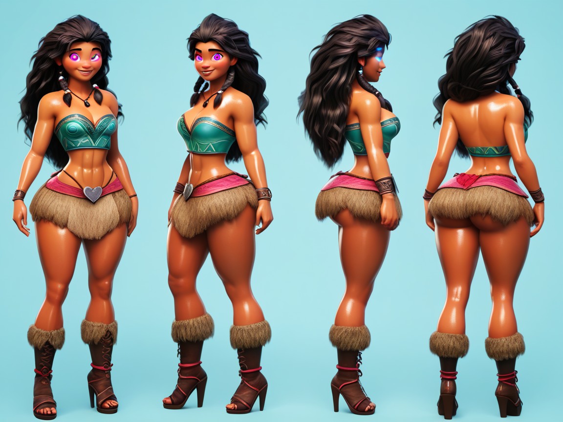 25+, Character Profile, Tan Grass-skirt Hentai AI Porn