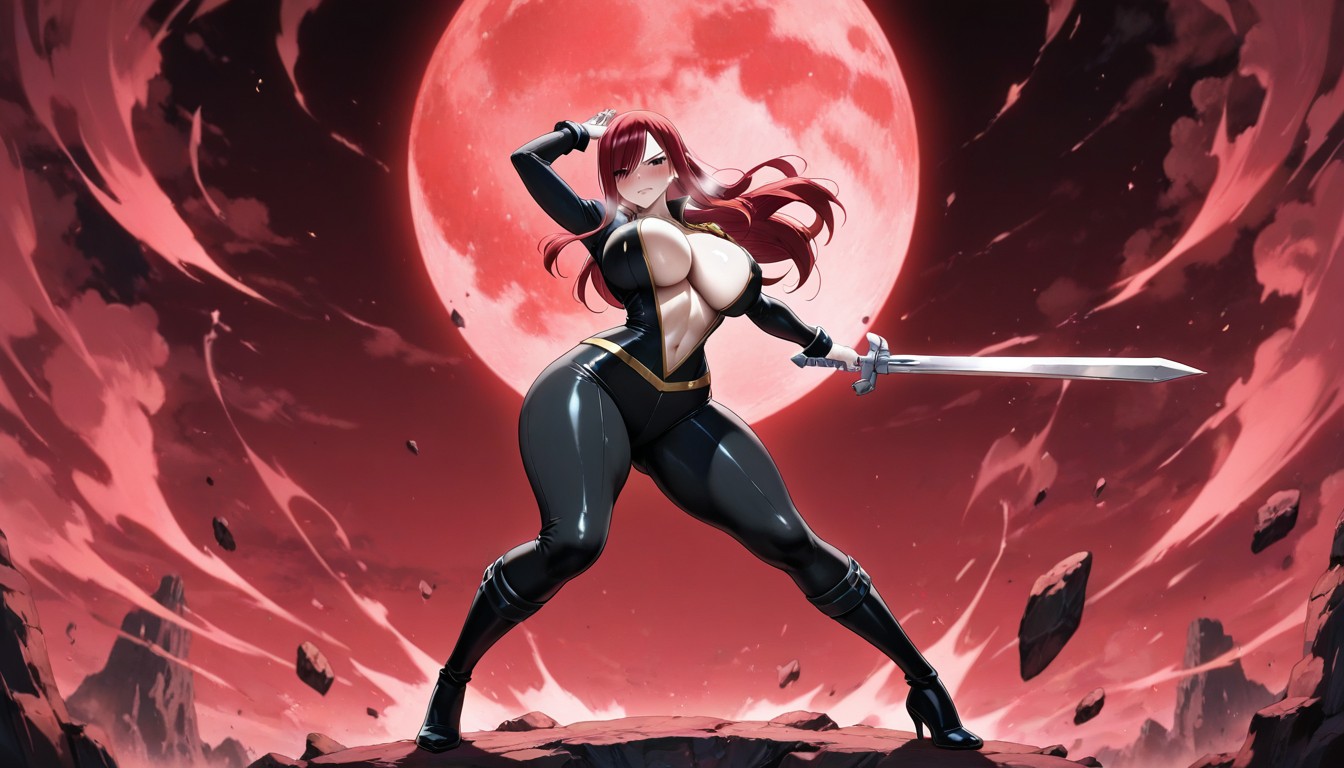 Fit Body, Sleeves, Busty Hentai AI Porn
