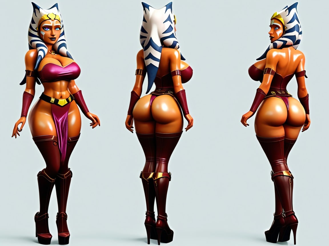 Standing At Attention, Detailed Spiral Eyes, Dumb Bimbo Hentai AI Porn