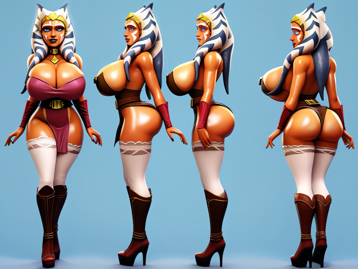 Detailed Spiral Eyes, Brown Skirt With White Tights, Large Cartoonish Eyes Hentai AI Porn