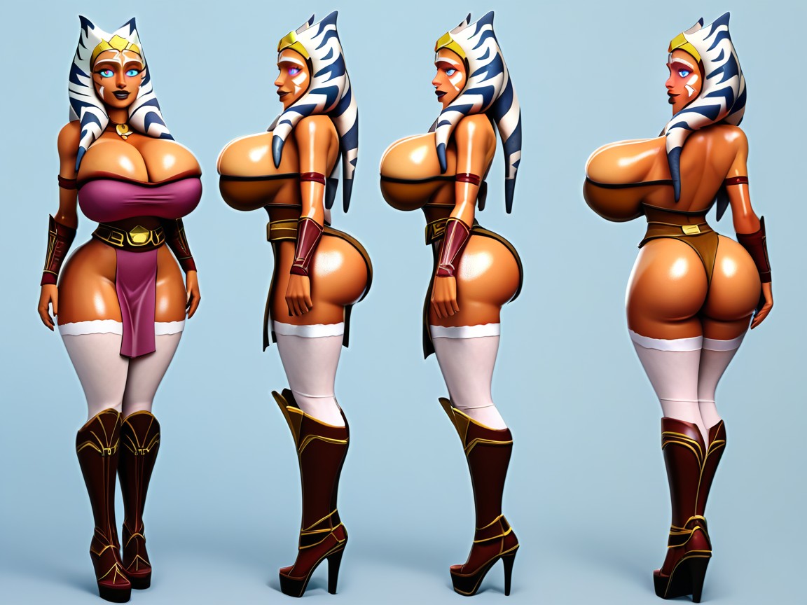 Showing Ample Cleavage, Ditzy, Raised Eyebrows Hentai AI Porn