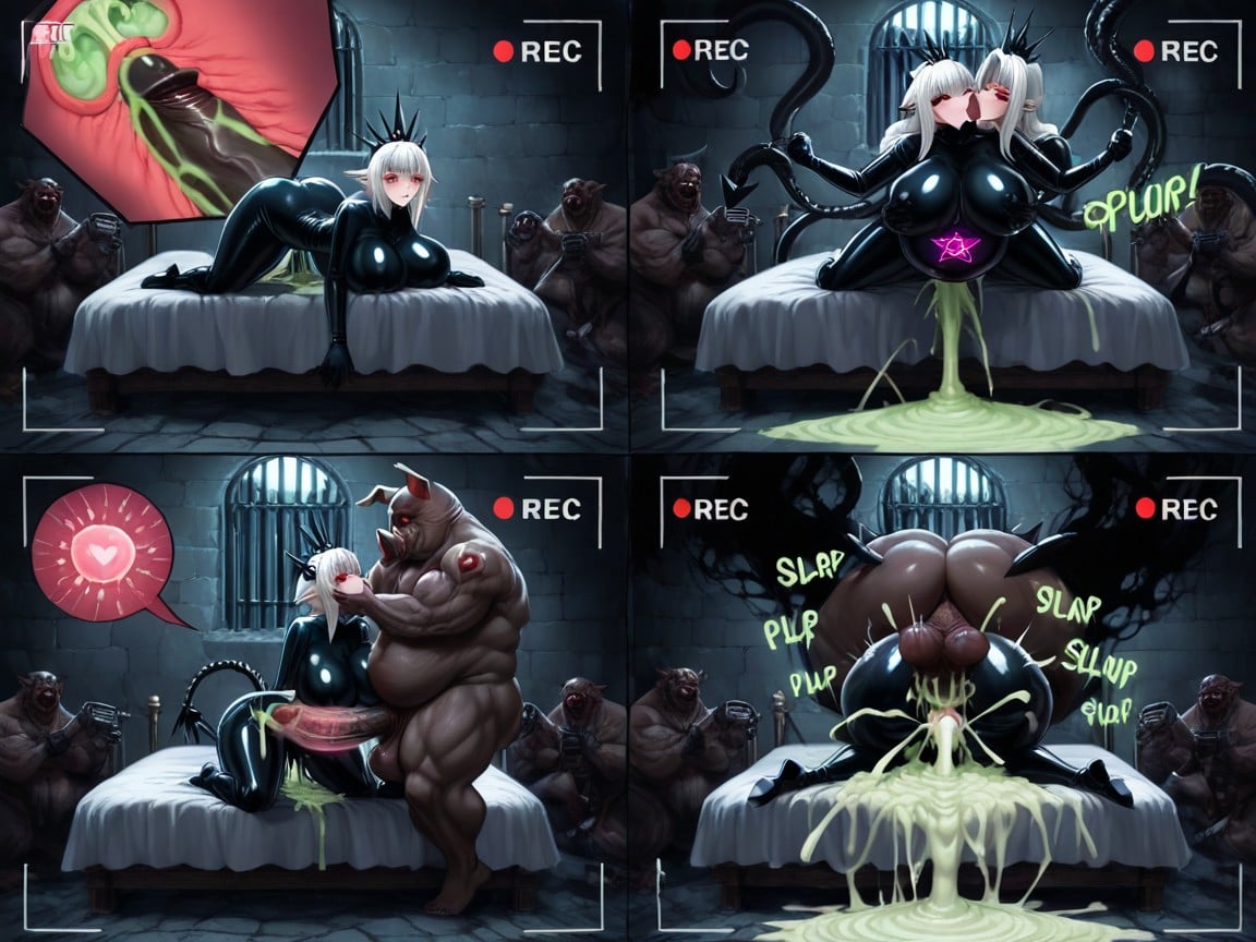 Creepy Sound Effects, Womanpig Gigantic Bigger Larger Longer Horror Girthy Ugly Monster Gigantic Spiked Barbed Size Penis, Skinny Hentai AI Porn