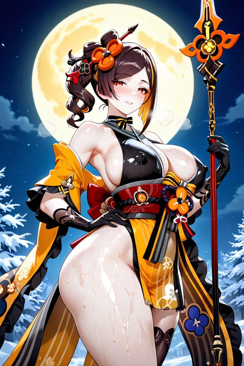 Snatched Waist, Pale Skin, Large Round Ass Hentai AI Porn