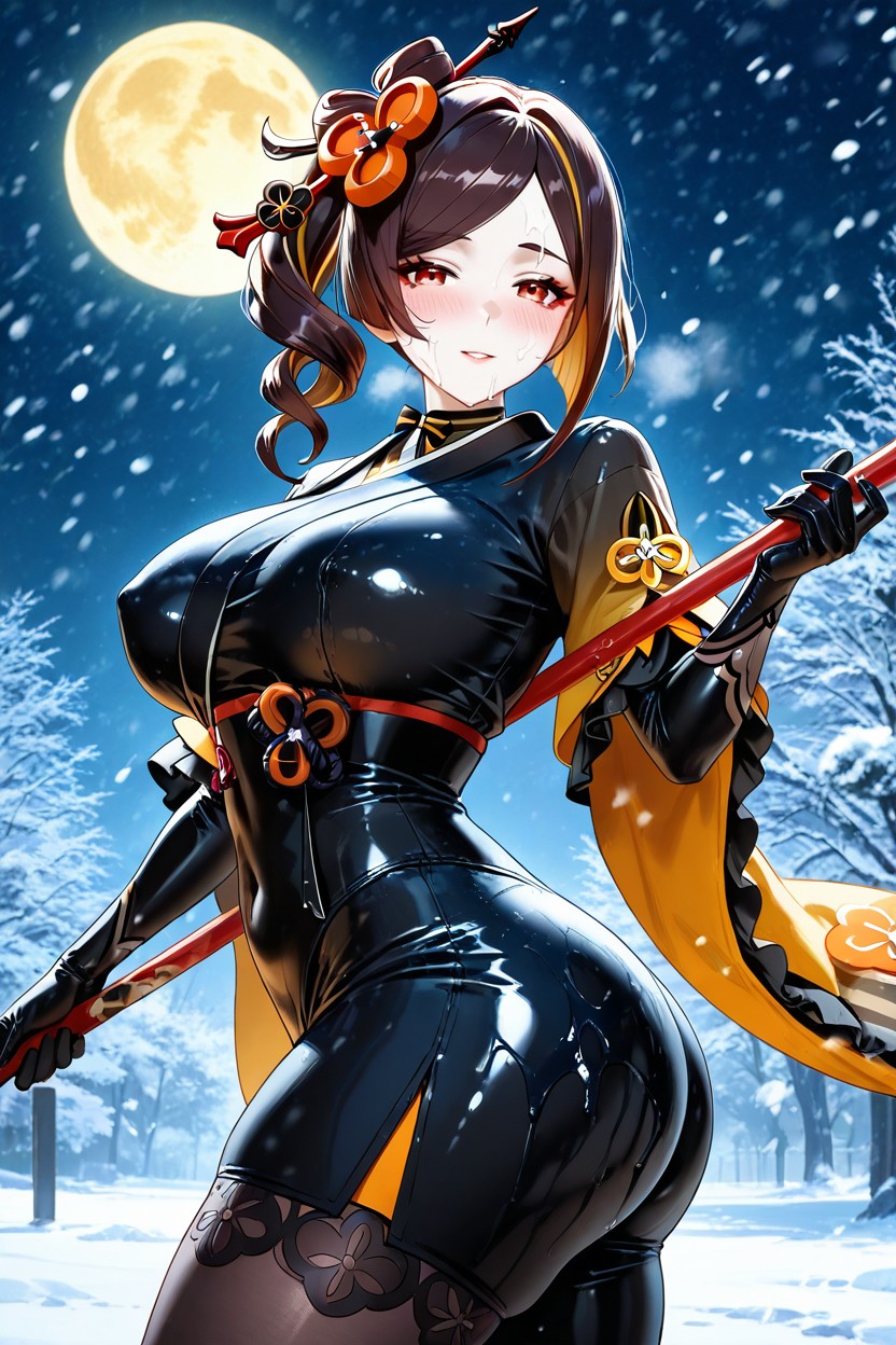 Arched Back, Curvy Body, Night Hentai AI Porn