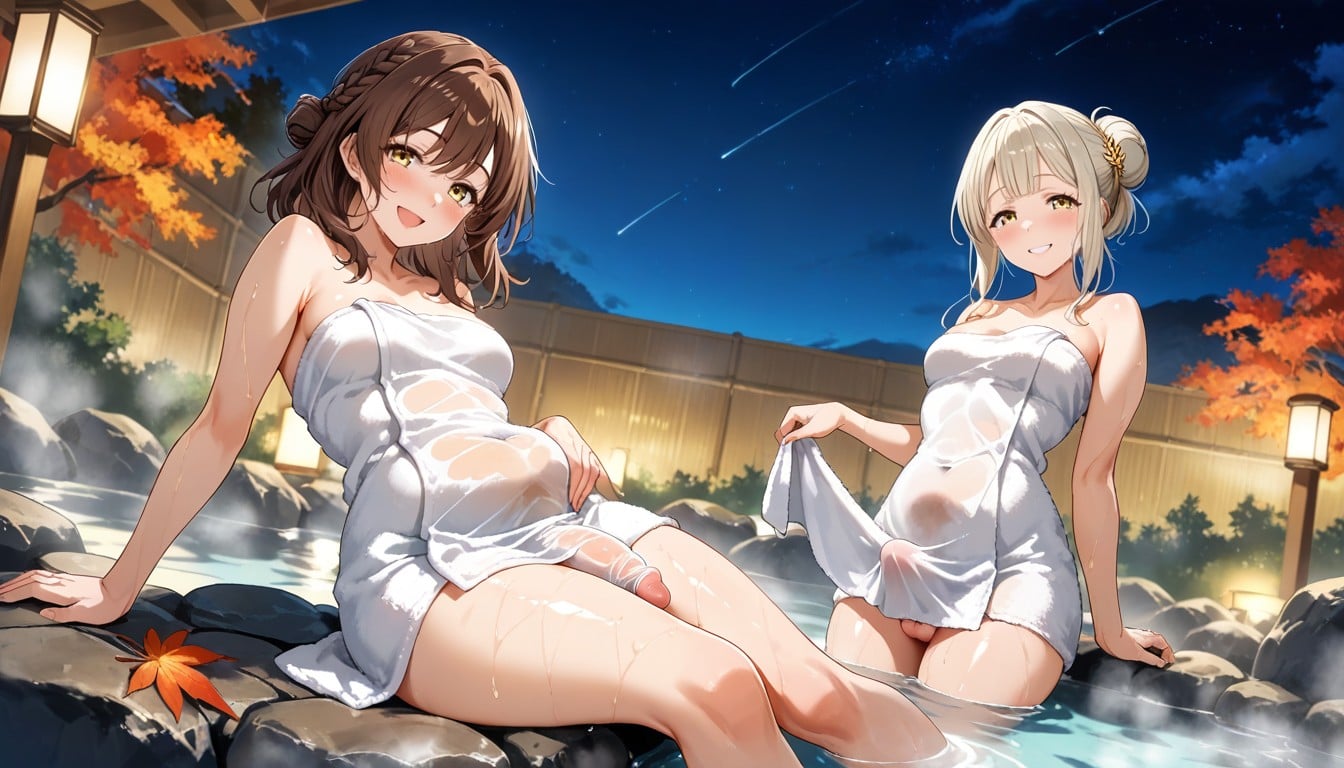 Small Breasts, Detailed, Futa Is Light Gold Moist Eyes Hentai AI Porn