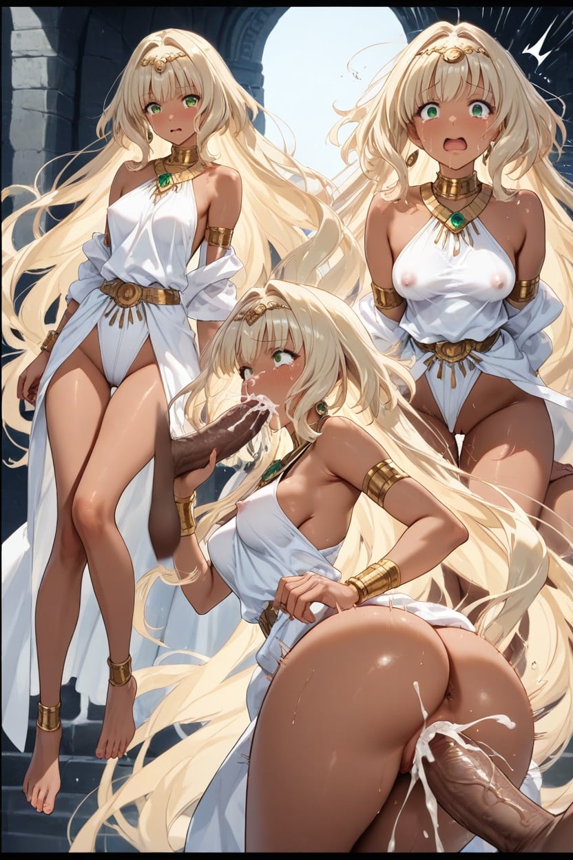 Bare Shoulders, Scared, Gold Hentai AI Porn