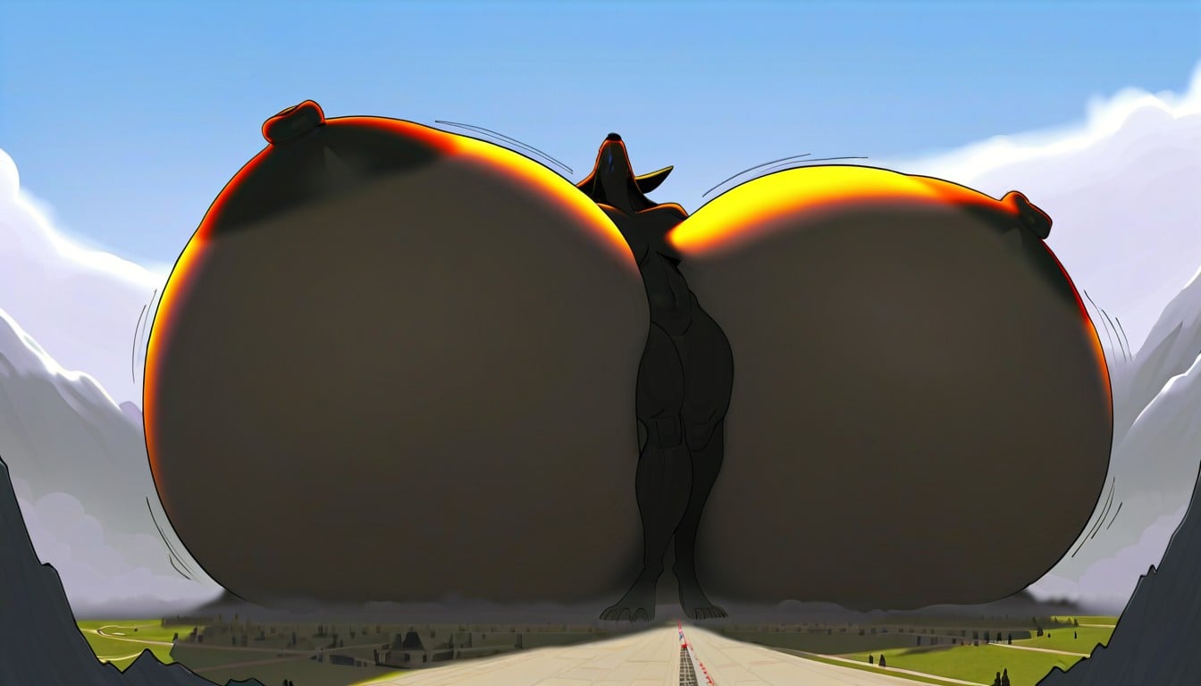 Colossal Breasts, Trembling, Only Two Breasts Furry AI Porn