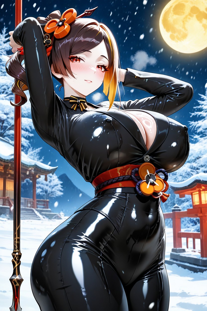 Exposed Breast, Model, Wide Hips Hentai IA