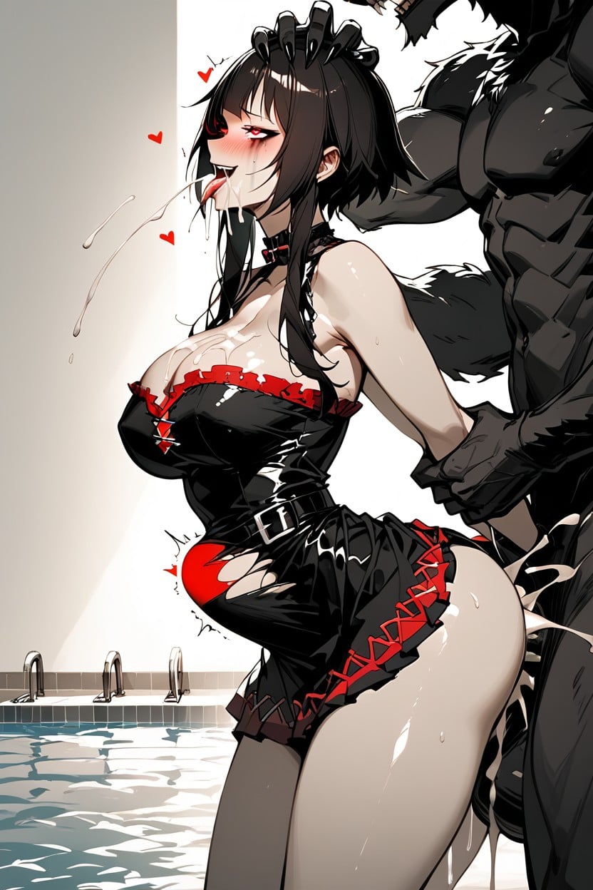 Cum On Tits, Heart Eyes, Yeux En Forme De Cœur Porno IA Hentai