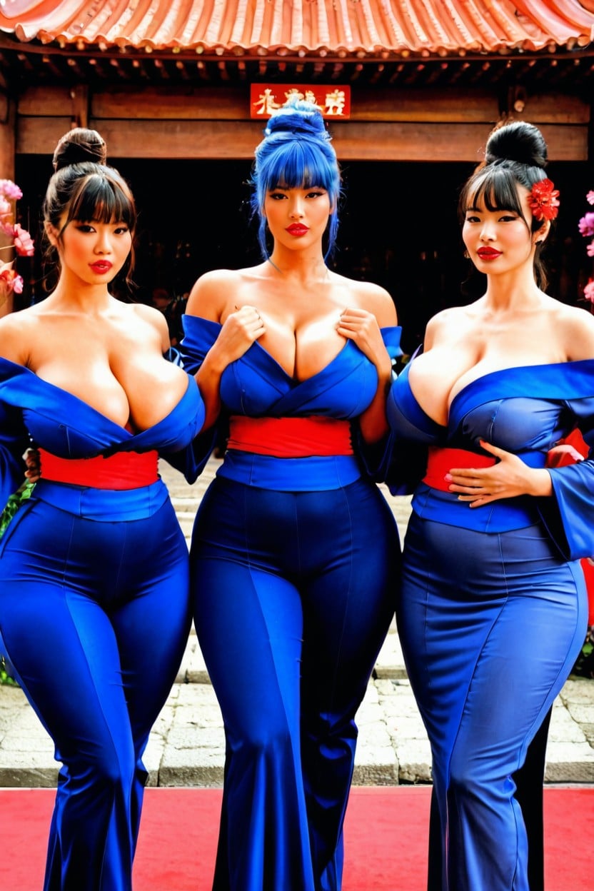 Exaggerated Waist, Round Ass, Hips Wider Than Shoulders AI Porn