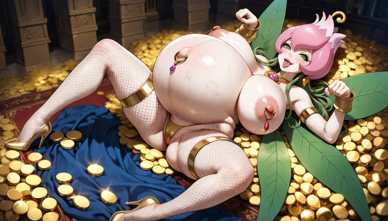 Long Legs, Green Eyes, Perfect Round Firm Boobs AI黃漫
