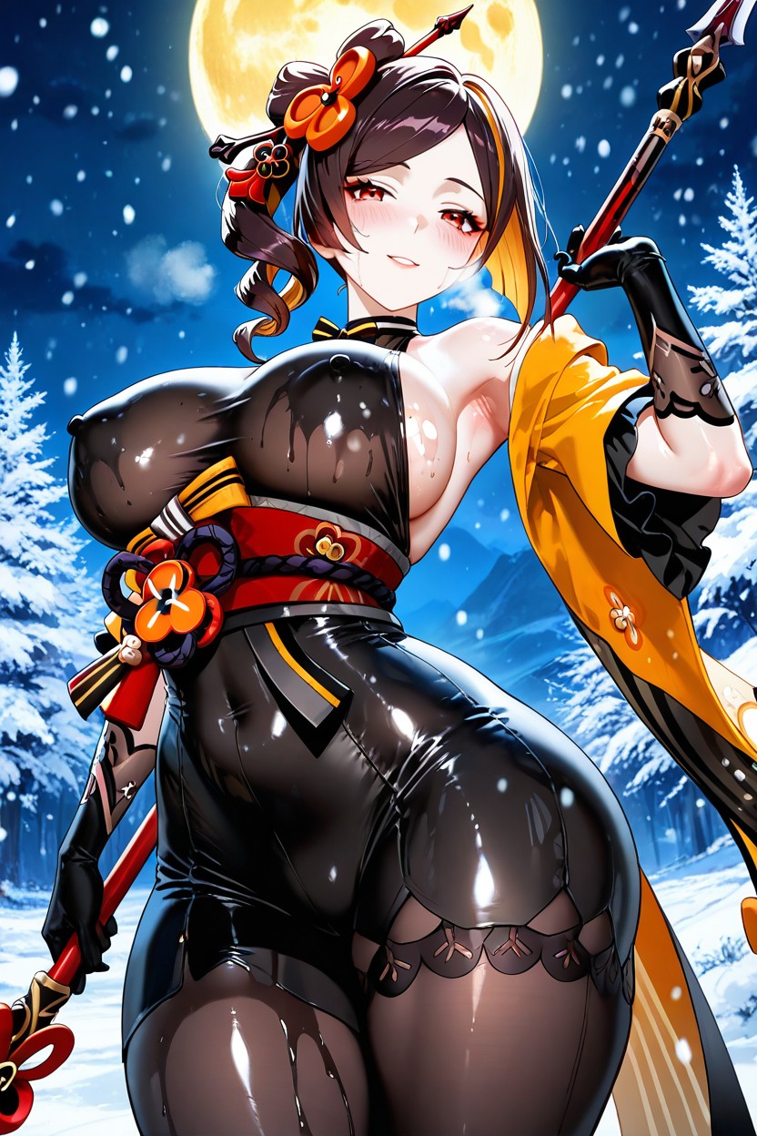 Pale Skin, Wide Hips, Night Hentai AI Porn