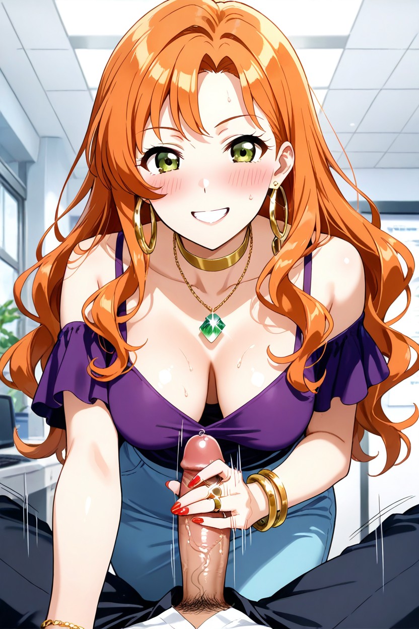 Nami, Smiling, Medium Hentai AI Porn