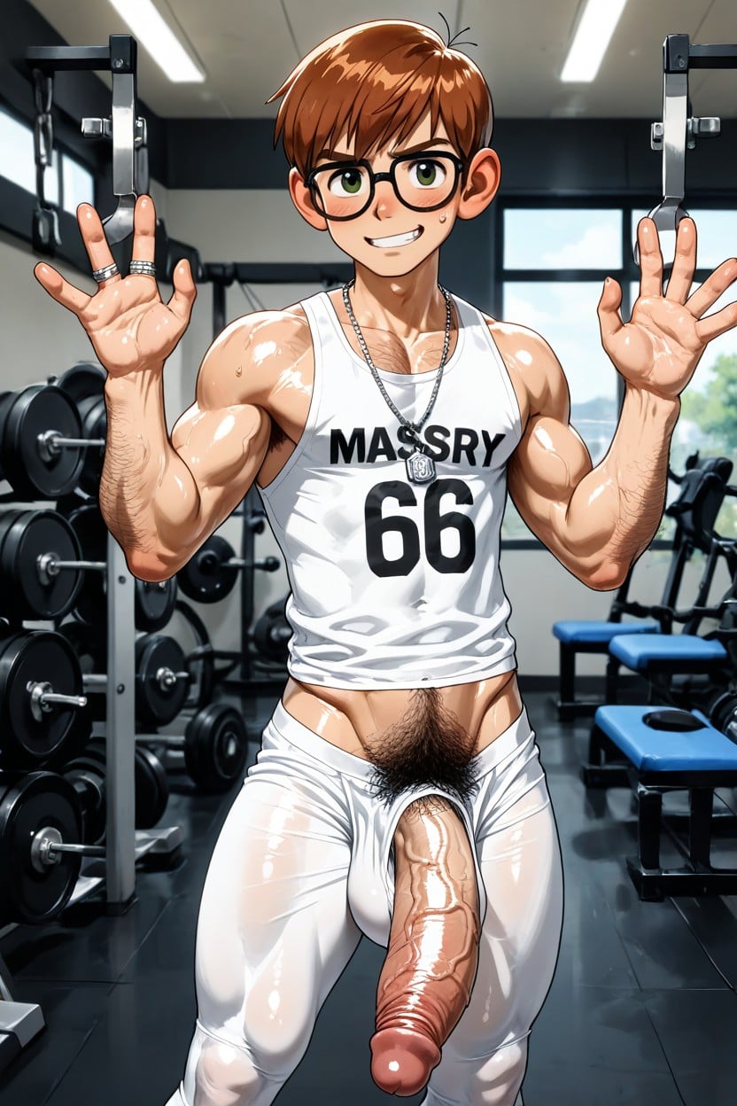 Flaccid Pennis, Shy Smile, Pants Porno IA Gay