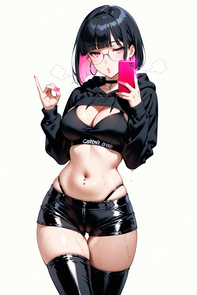 Hard Lines, Modern Hooded Shrug, Black Sport Bra AI黄漫
