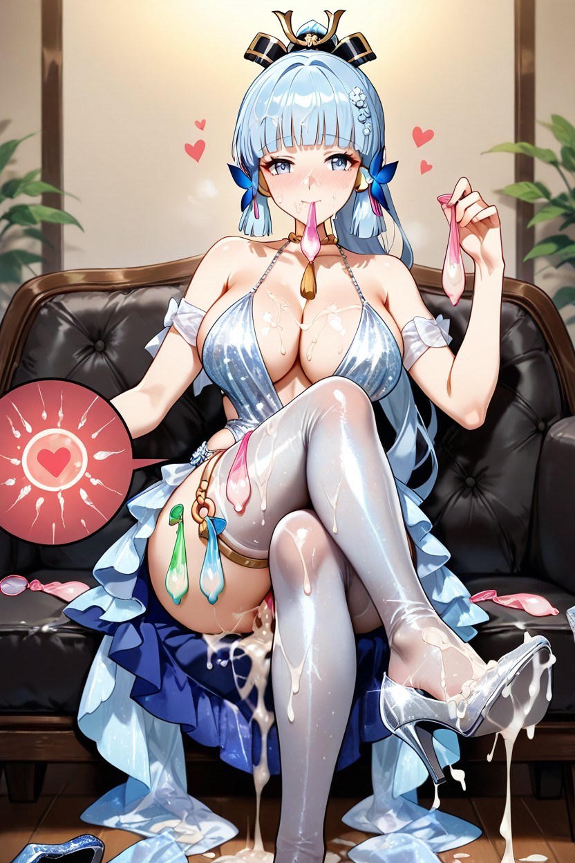 Clothes Covered On Semen, Cum On Shoes, A Lot Of Used Condom Hentai AI Porn