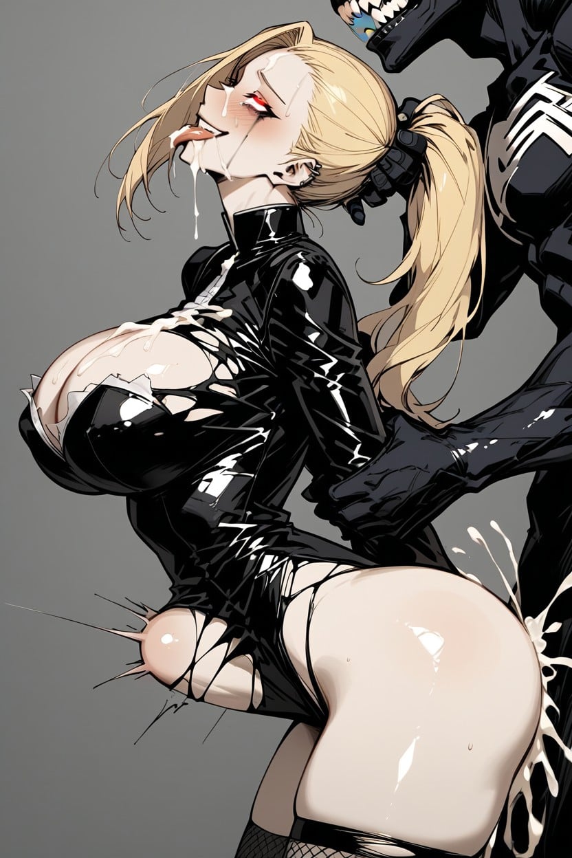Happy Crying, Glowing Eyes, Hyper Gigantic Cock Barely Fits Into Tight Vagina Hentai AI Porn