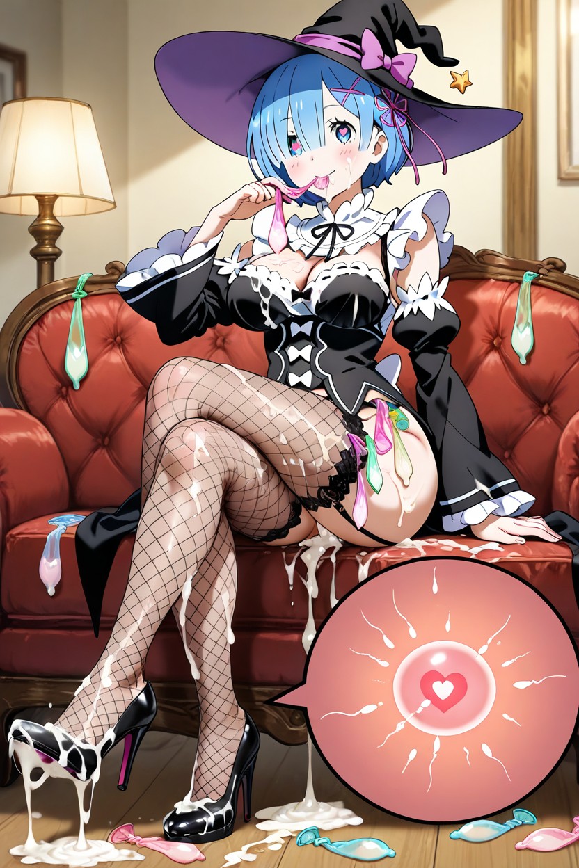 Clothes Covered On Semen, Semen On High Heels, Style Anime Hentai AI Porn