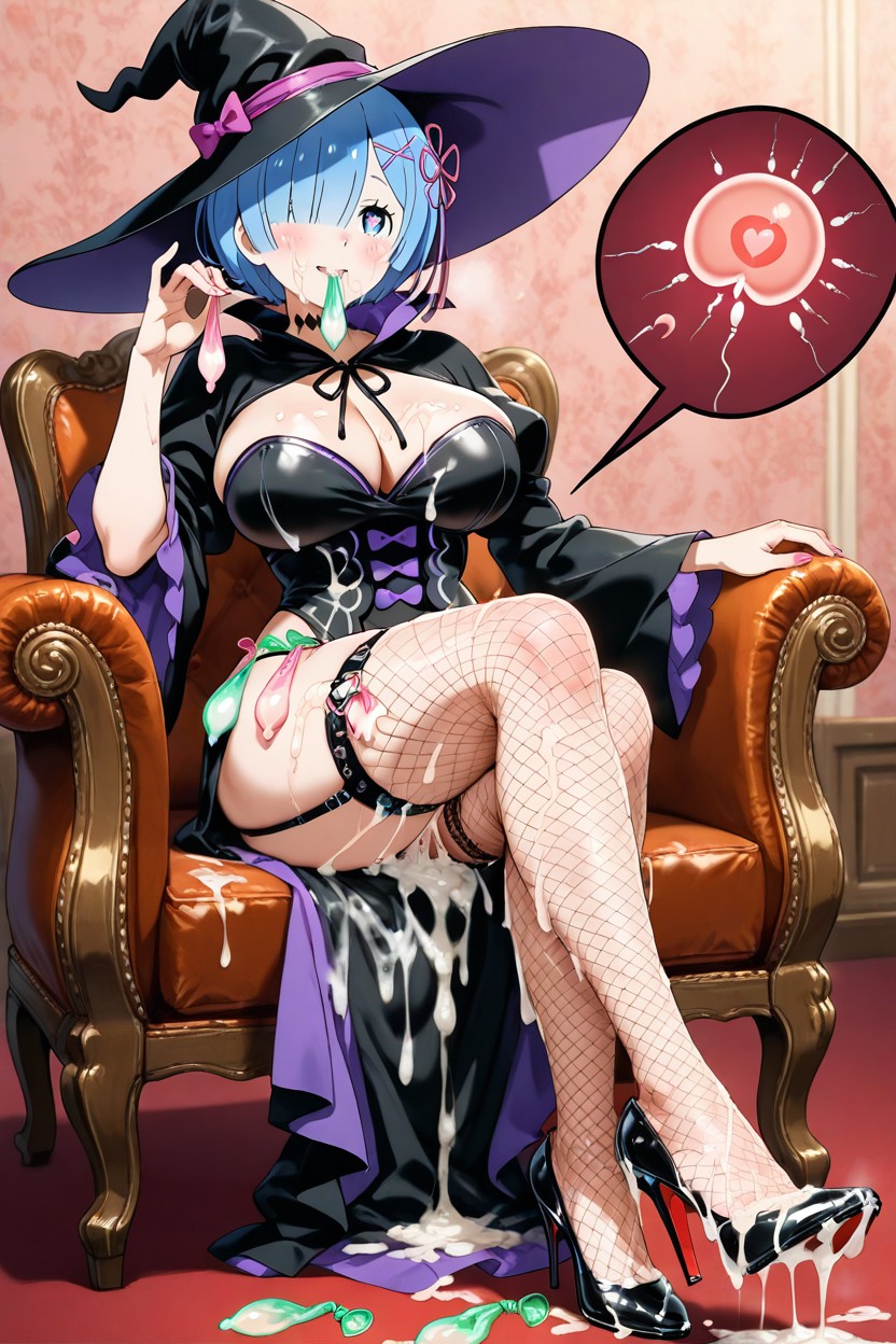 Medium Breast, Drinking Semen, Cum On Penis Hentai AI Porn