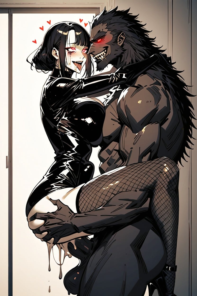 Extreme Ahegao Face, Ripped Clothes , Cleavage Hentai AI Porn