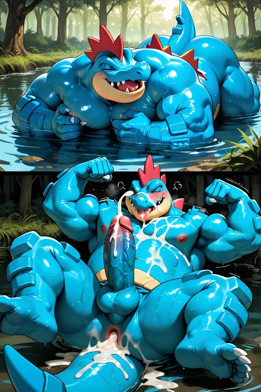 Feraligatr Masturbation, Ejaculation, Exposed Porno IA Gay